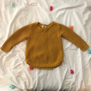 Old Navy Mustard Cable Knit Sweater